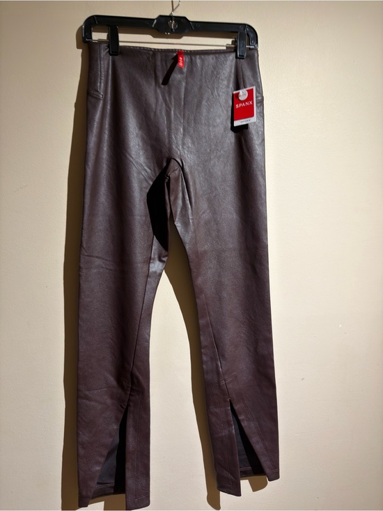 SPANX Pants - SPANX Men's Faux Leather Pants in Brown